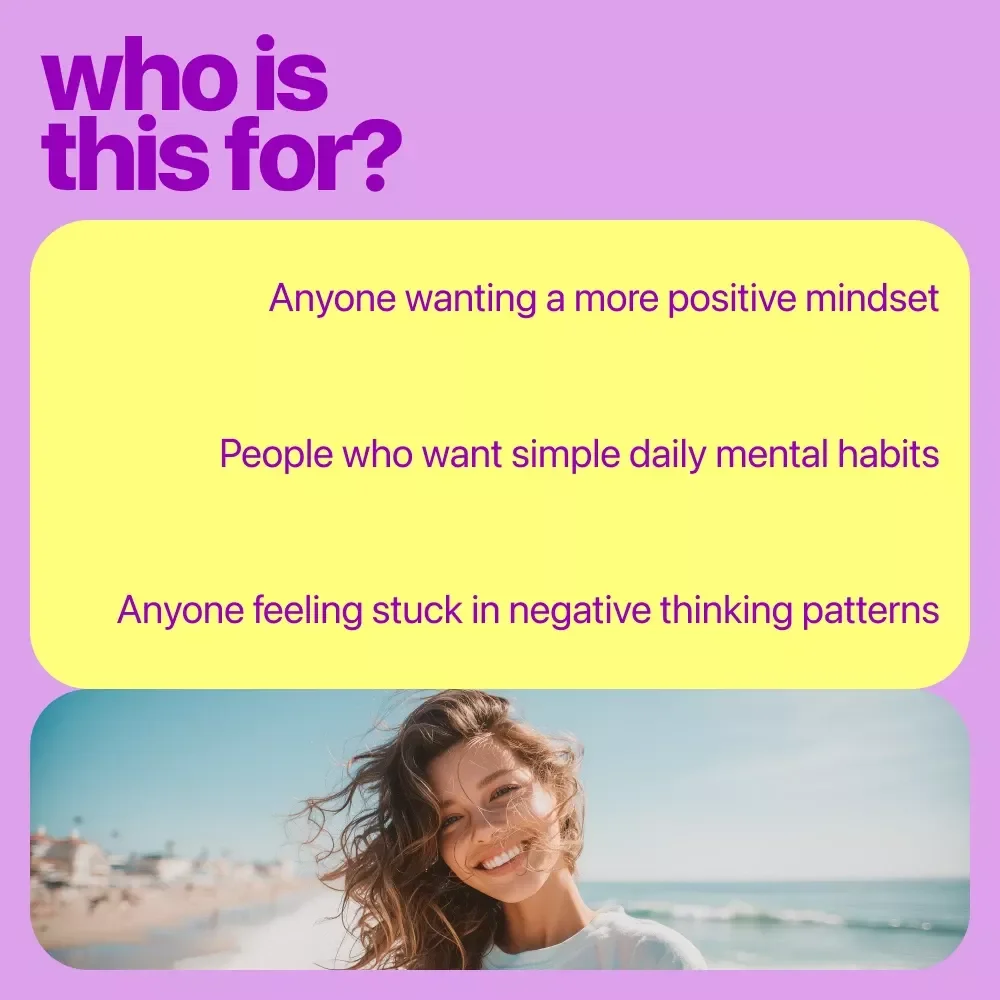Sustainable Positivity Habits Bundle | 3-in-1 Digital Download for how to always think positive