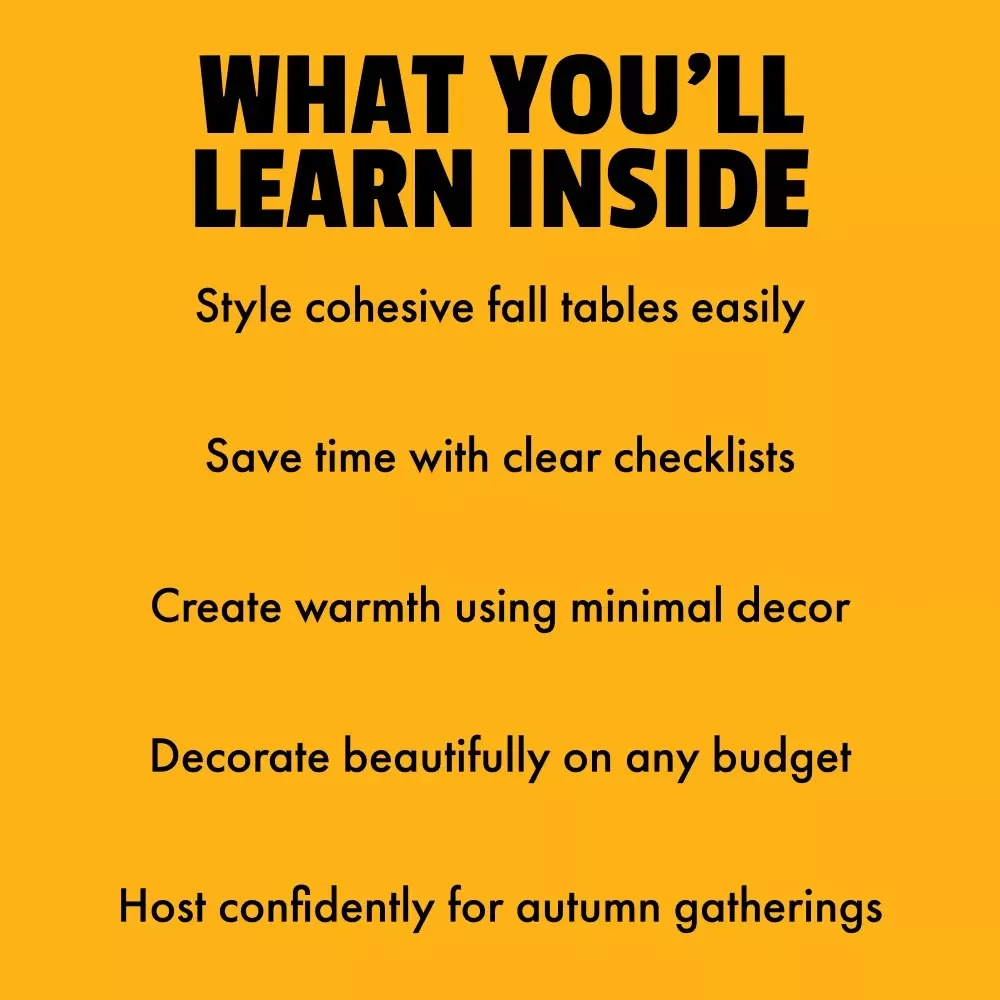 All-in-One Bundle for Cozy Autumn Table Styling – 10-in-1 Digital Guides for Fall Table Decorations, Warm Minimal Tablescapes & Thanksgiving Table Décor