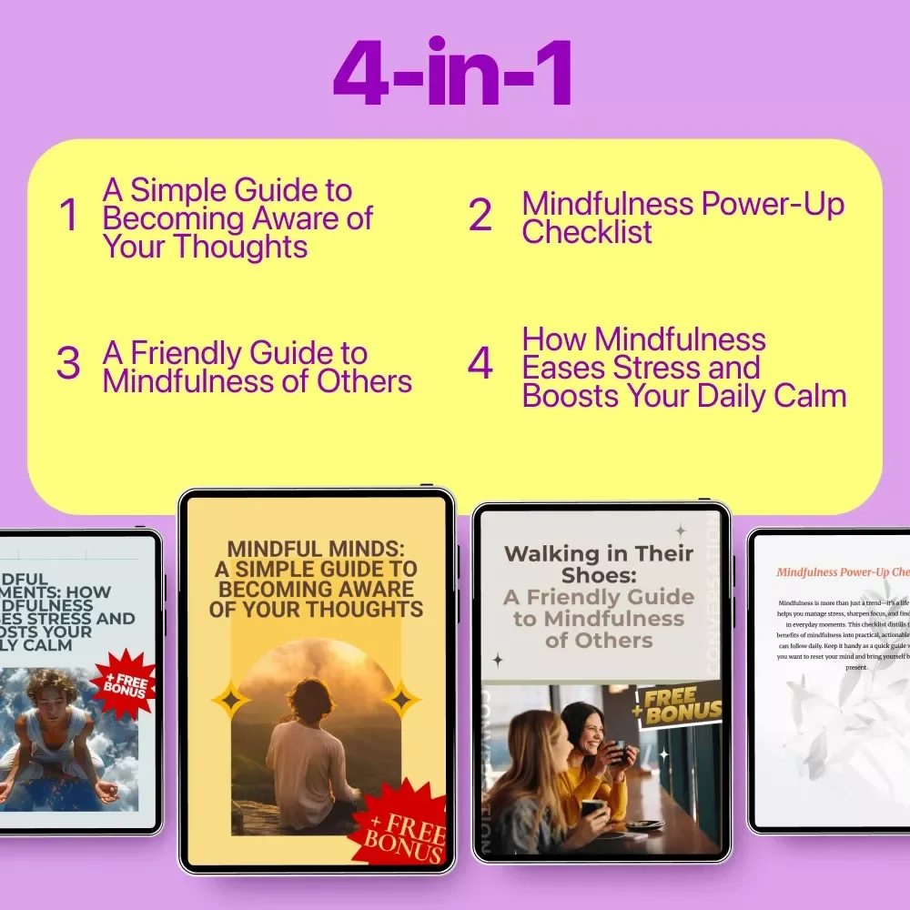 Mindfulness Basics Bundle: Guides, eBooks, and Checklists for Stress Relief & Calm