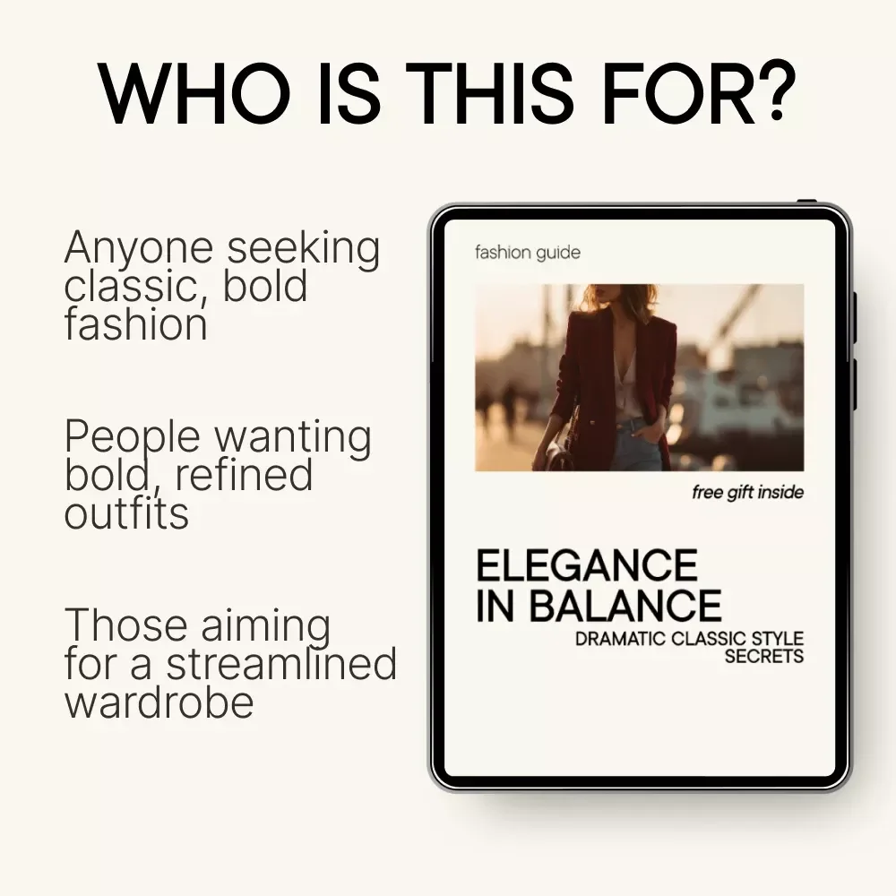 Elegance in Balance: Dramatic Classic Style Secrets - A Guide to Dramatic Classic Kibbe Outfit Ideas