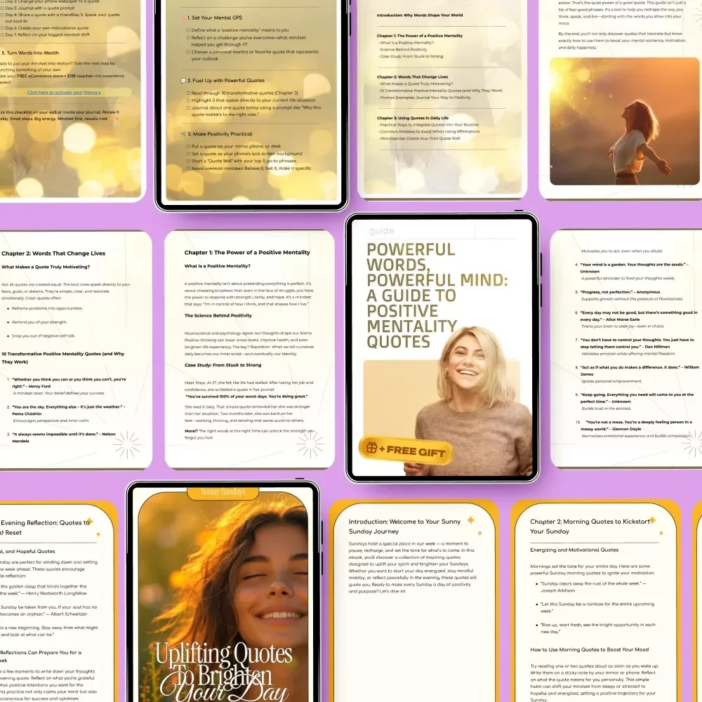 Daily Confidence Inspiration Bundle: Powerful Words, Powerful Mind & More