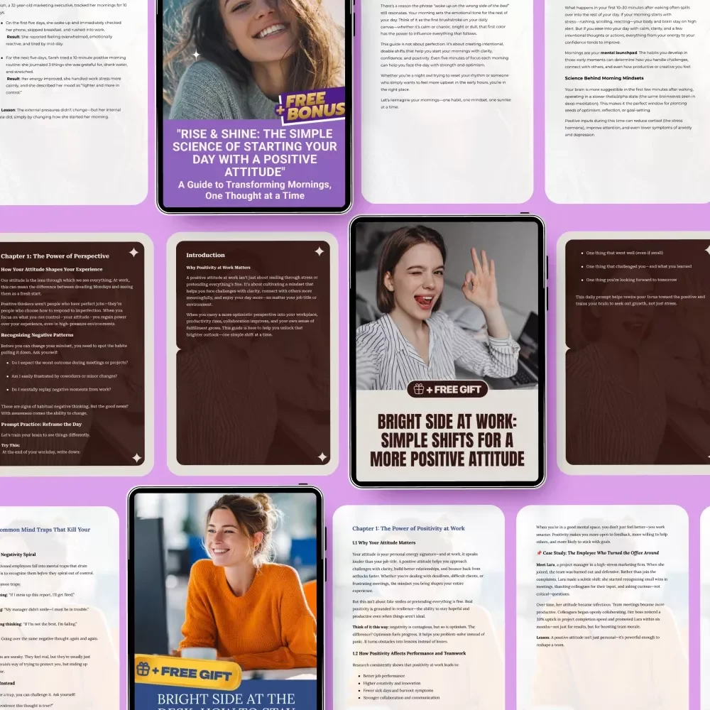 Positivity Toolkit for Thriving at Work: 4-in-1 Bundle of Guides, eBooks, and Checklists