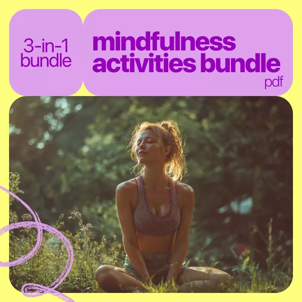 Mindfulness Activities Bundle - 3-in-1 Digital Guides for Walking, Yoga, & Meditation