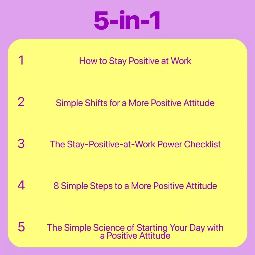Positivity Toolkit for Thriving at Work: 4-in-1 Bundle of Guides, eBooks, and Checklists