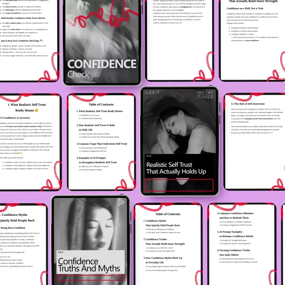What Confidence Truly Is - 3 in 1 Digital Download Bundle: Self-Trust, Confidence Check & Myths