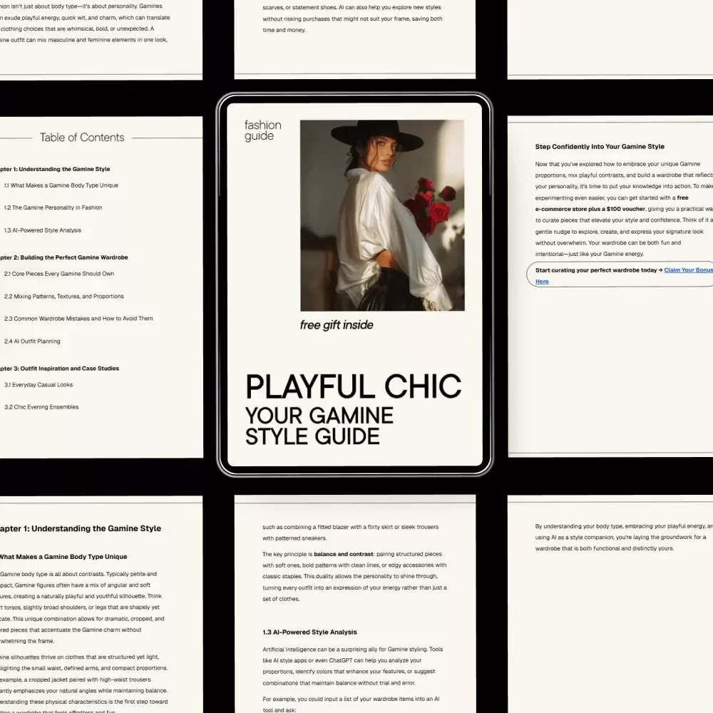 Playful Chic: Your Gamine Style Guide - Gamine Kibbe Outfit Ideas, Fashion Guide & Digital Download