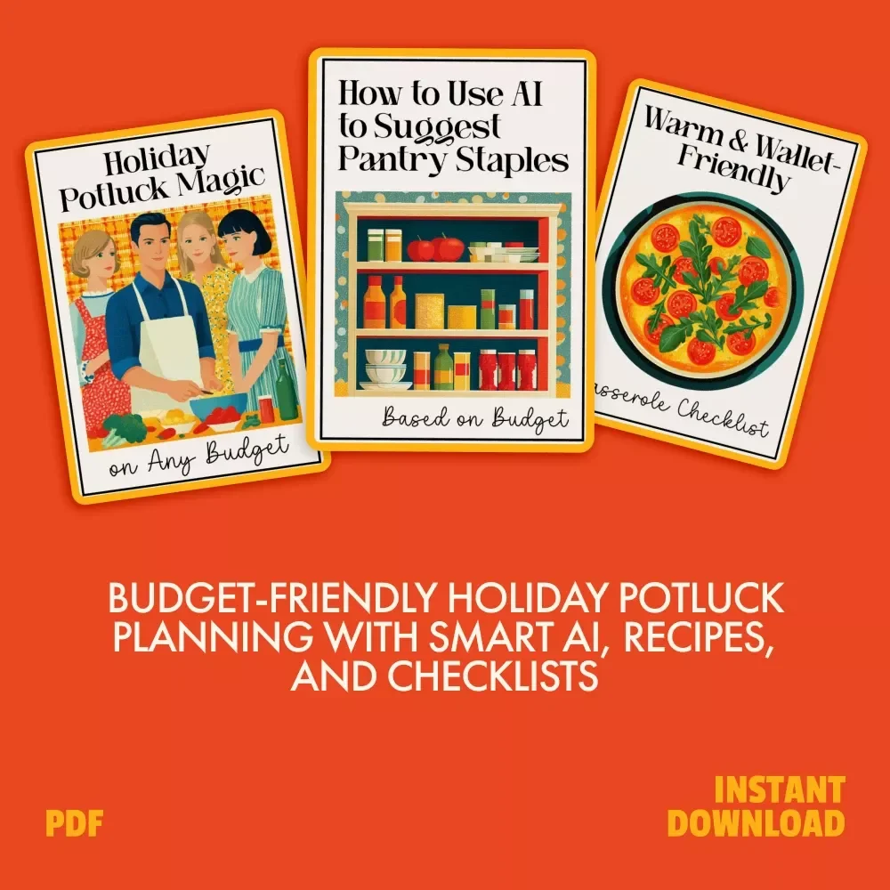 Easy Holiday Potluck Bundle on a Budget - 3-in-1 Digital Download