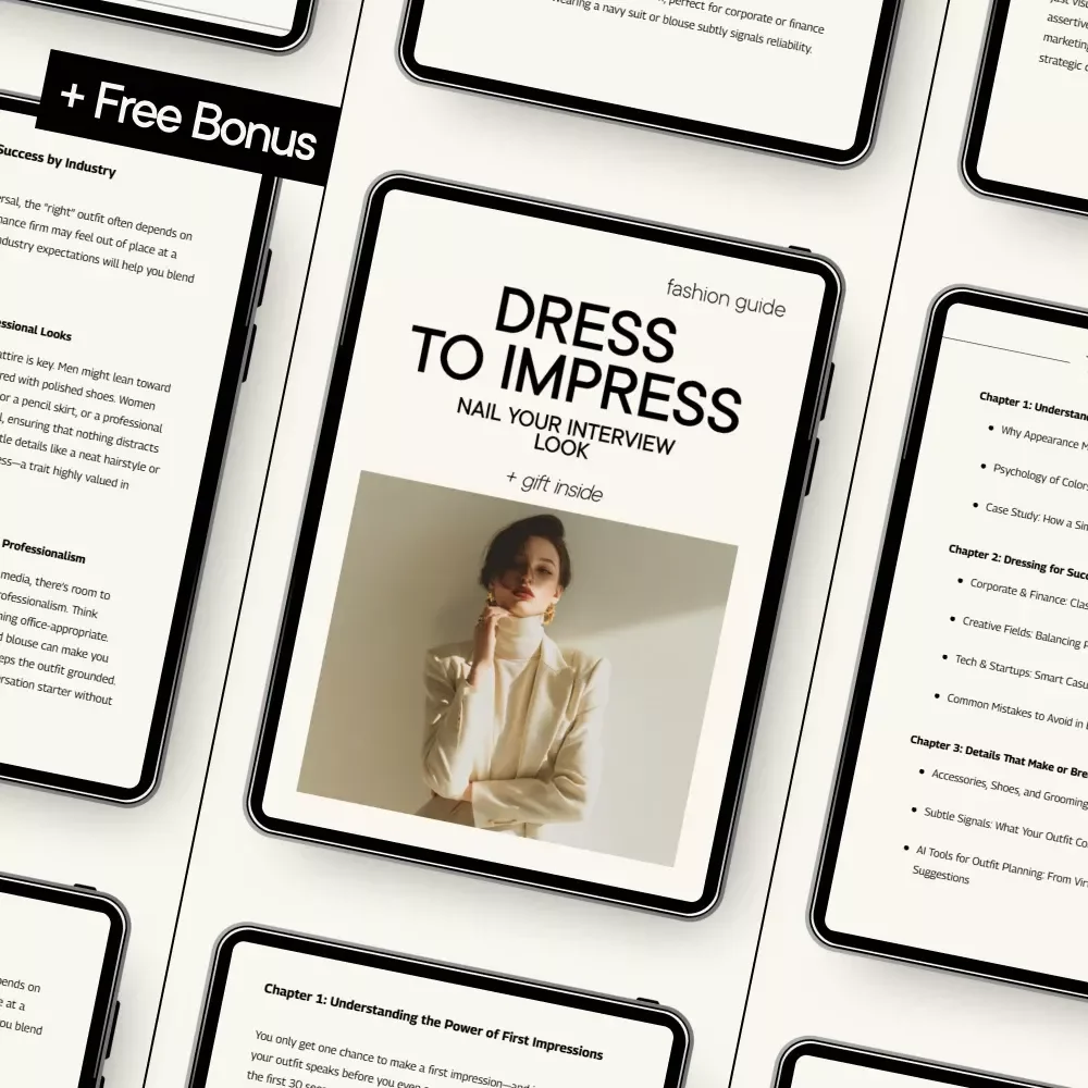 Dress to Impress: Nail Your Interview Look – Interview Outfit Guide, Professional Style eBook, Career Confidence Digital Download