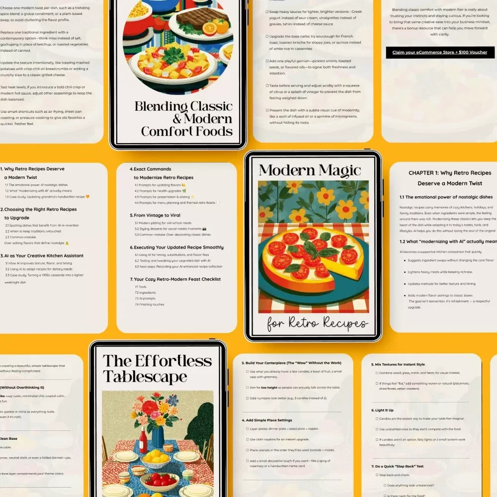 Classic Comfort Bundle with Modern Twists: 3-in-1 Digital Download for Effortless Cooking