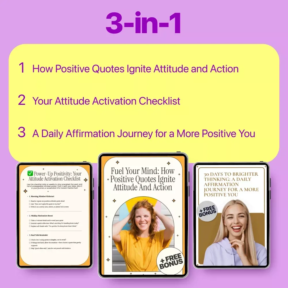 Positive Attitude Essentials Pack - 3 in 1 Bundle: Fuel Your Mind, Power-Up Positivity & 30 Days to Brighter Thinking