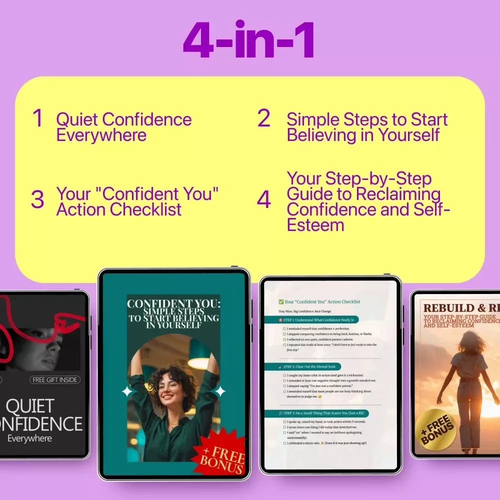 Self-Confidence Building Toolkit: 4-in-1 Digital Bundle to Boost Your Confidence
