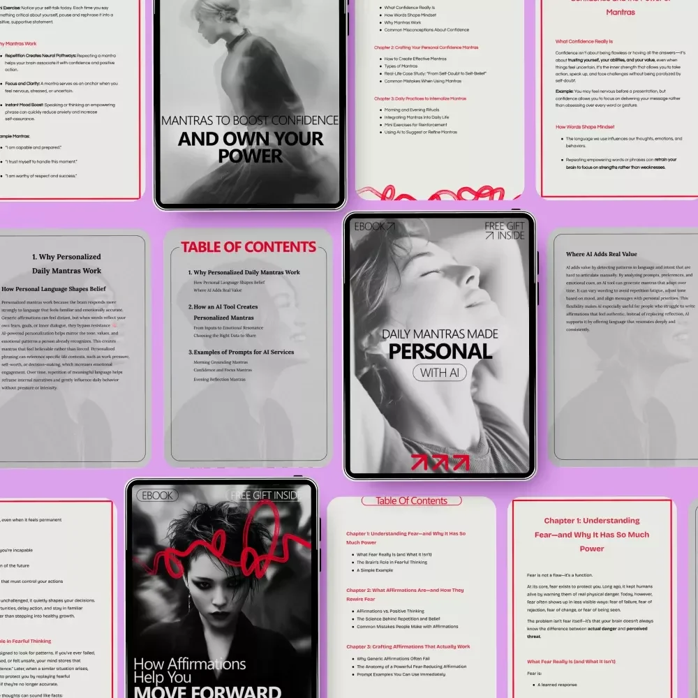 Inner Strength Affirmations Pack - Positive Affirmations for Confidence, Mental Strength, and Daily Empowerment