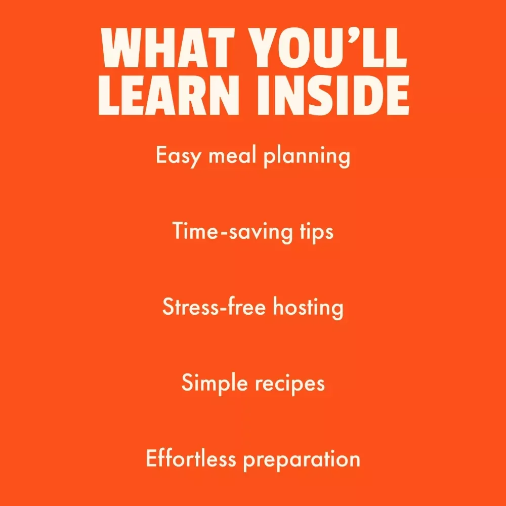 No-Panic Dinner Kit for Hosting Guests: 3-in-1 Bundle with Last-Minute Menu Guides & Checklists