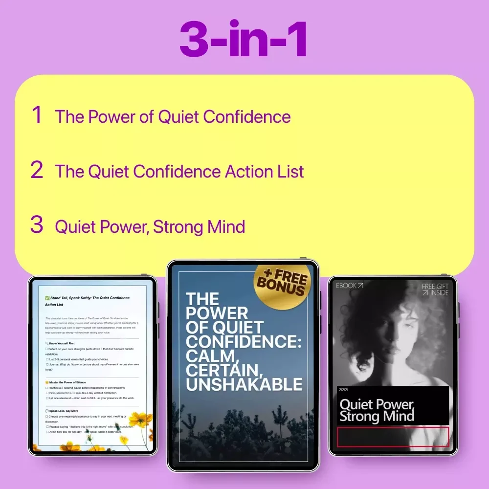 Self-Confidence Basics Pack: 3 in 1 Bundle for Quiet Confidence & Mental Strength
