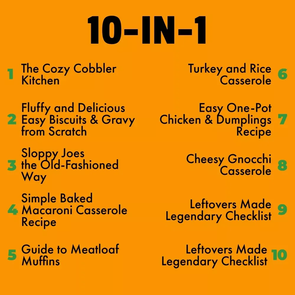 Family Dinner Pack for Budget Dinners - 10-in-1 Bundle of Cozy Family Meal Ideas