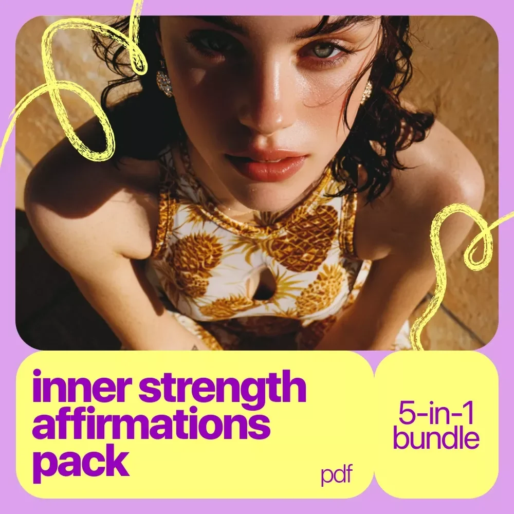 Inner Strength Affirmations Pack - Positive Affirmations for Confidence, Mental Strength, and Daily Empowerment