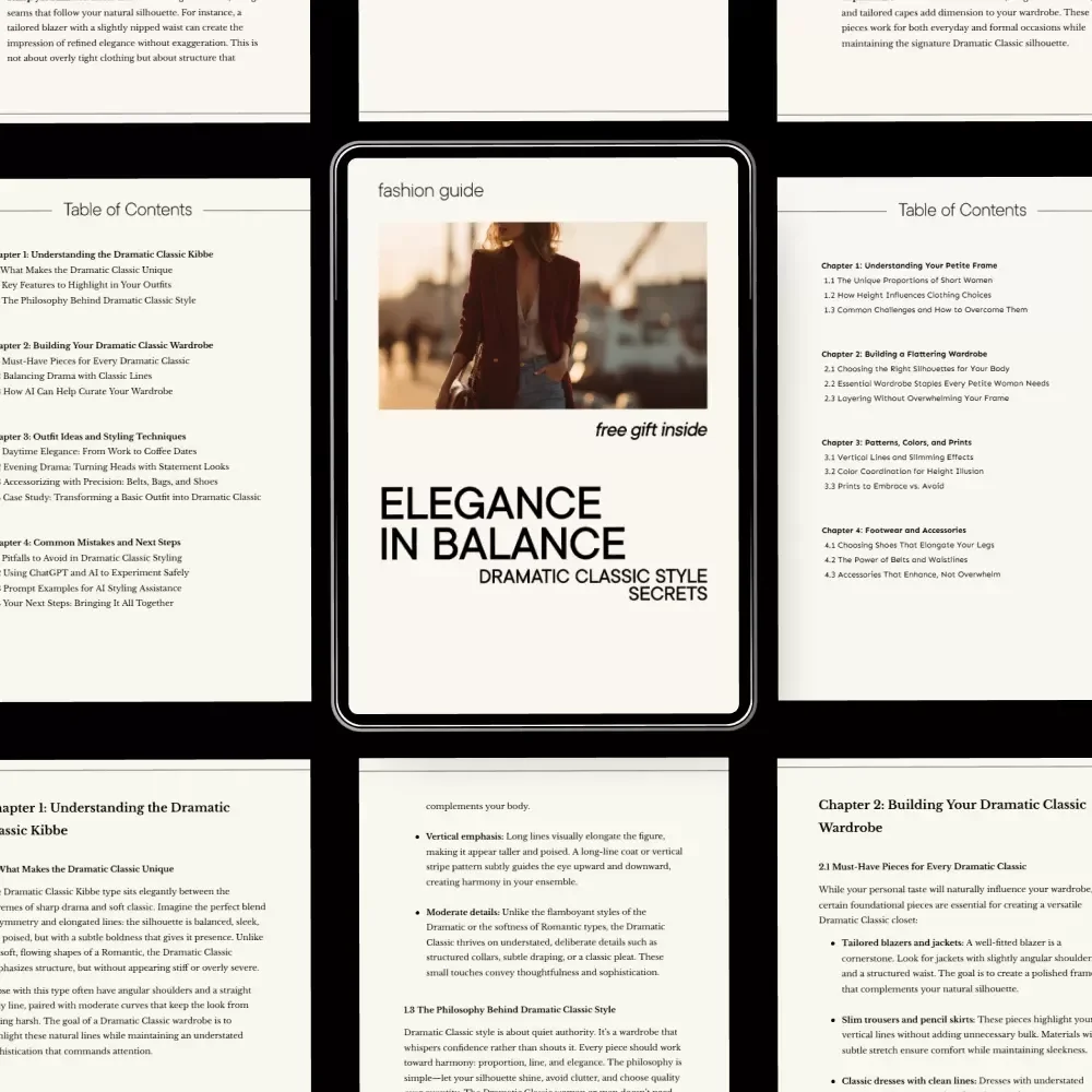 Elegance in Balance: Dramatic Classic Style Secrets - A Guide to Dramatic Classic Kibbe Outfit Ideas