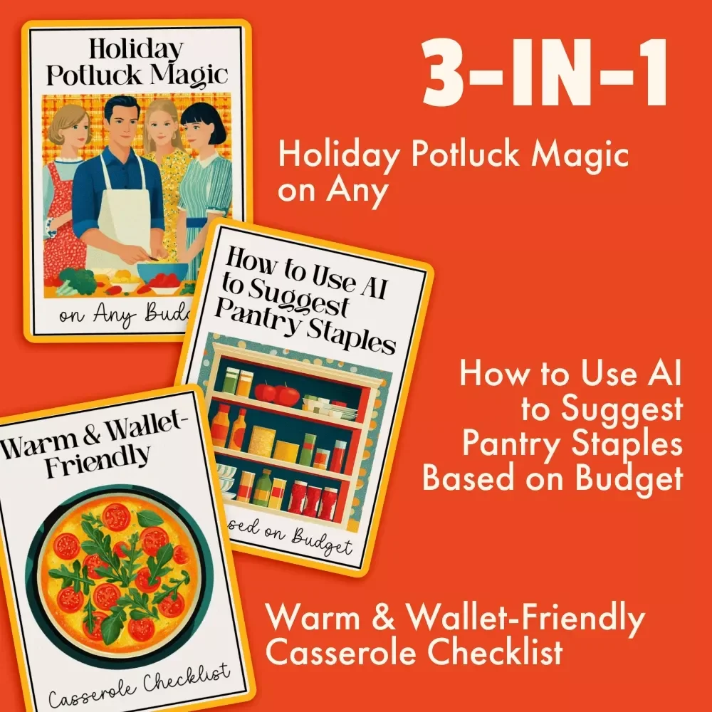 Easy Holiday Potluck Bundle on a Budget - 3-in-1 Digital Download