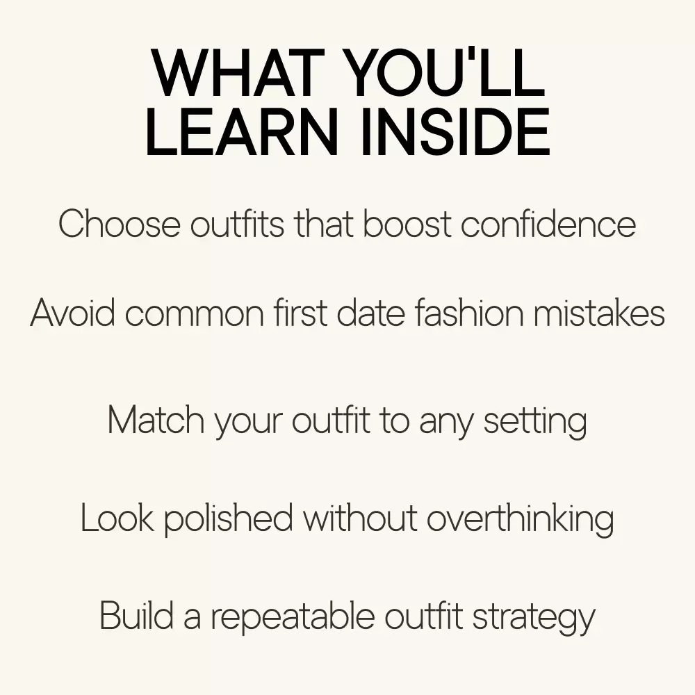 First Date Outfit: Look Great, Feel Confident – Ultimate Style Guide for a Perfect First Impression, Confidence Boosting Fashion Tips, Dating Outfit Planner, Digital Download