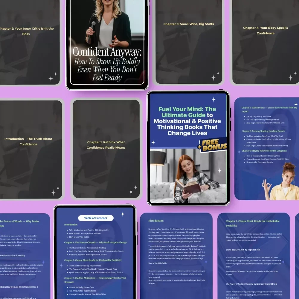 Self-Confidence Transformative Reads: 5-in-1 Bundle of eBooks, Guides & Checklists