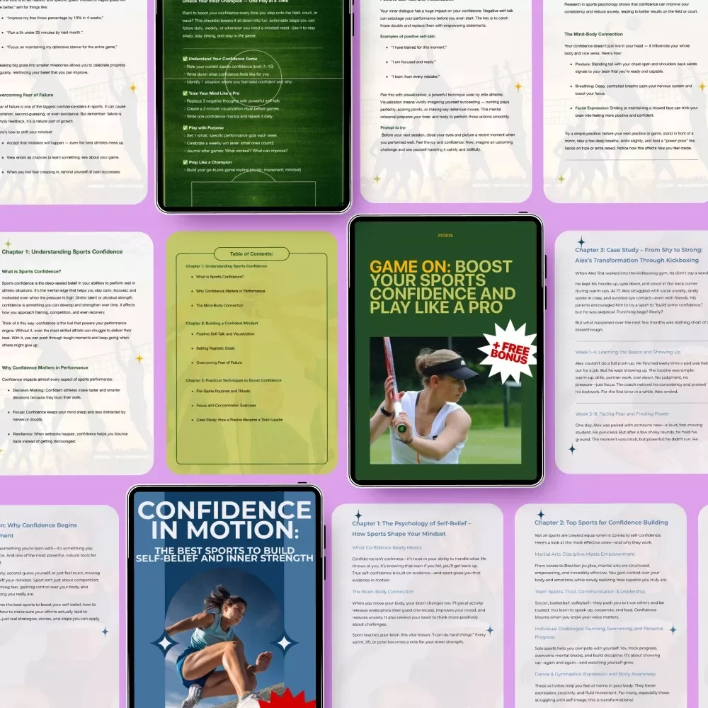 Mindful Clarity at Peak Form: 3-in-1 Sports Confidence Bundle for Success