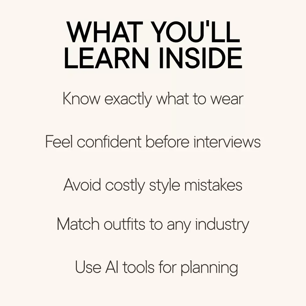 Dress to Impress: Nail Your Interview Look – Interview Outfit Guide, Professional Style eBook, Career Confidence Digital Download