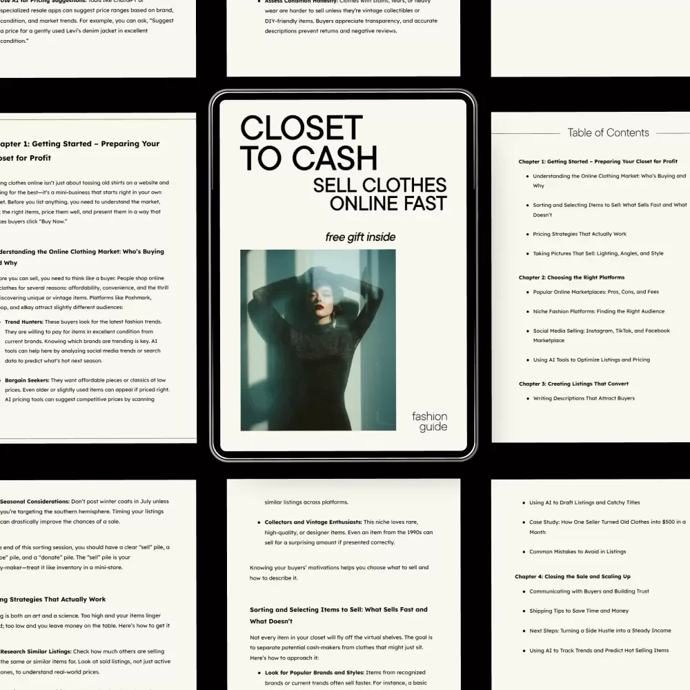 Closet to Cash: Sell Clothes Online Fast – The Ultimate Guide for Turning Your Closet into Profit