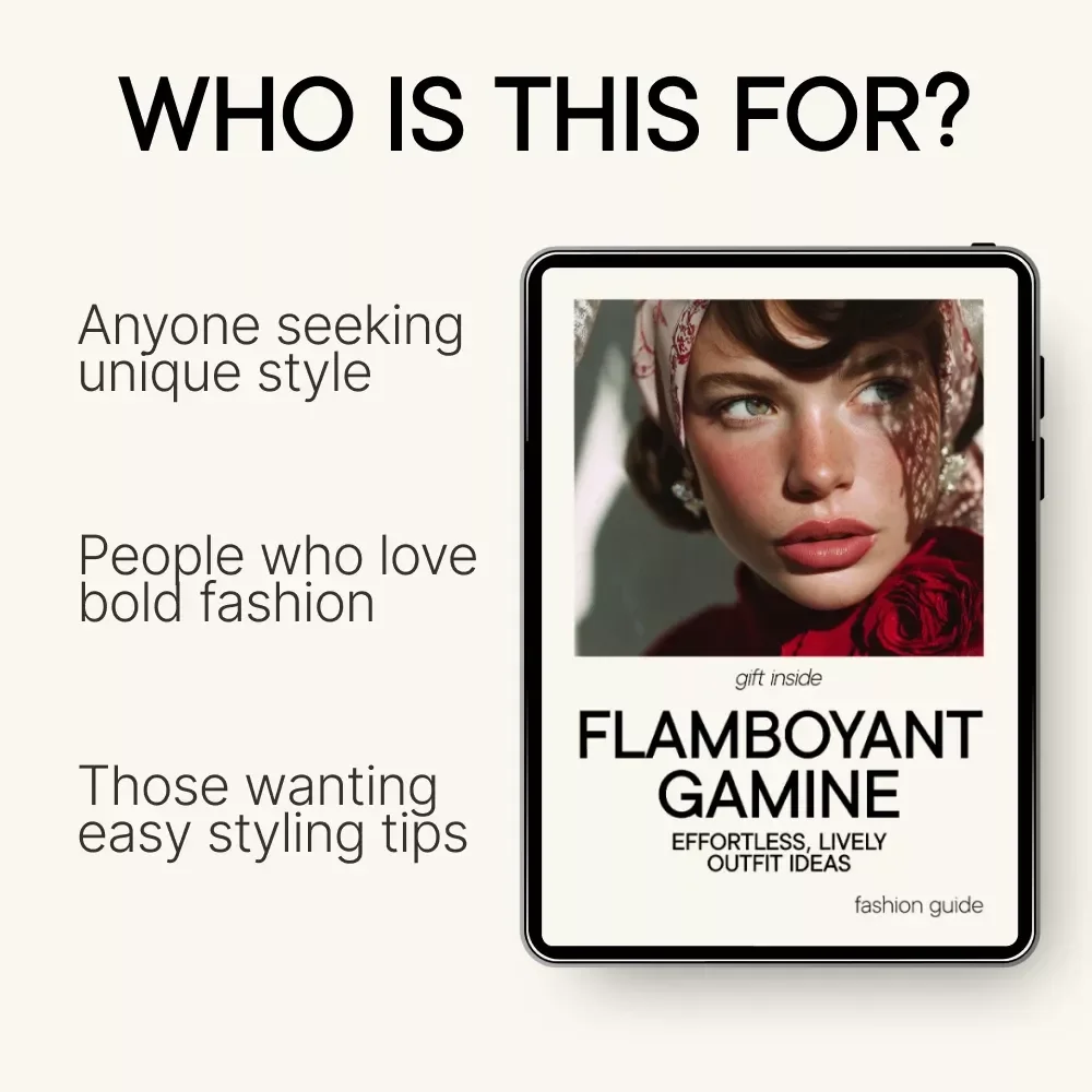 Flamboyant Gamine: Effortless, Lively Outfit Ideas – Digital Guide for Kibbe Flamboyant Gamine Style