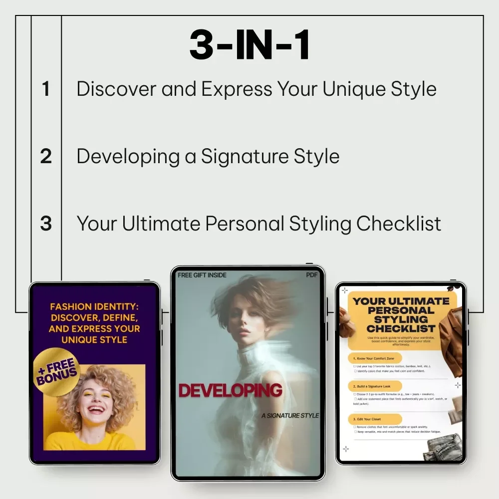 How to Create a Style People Recognize – 3-in-1 Digital Bundle on how to develop a signature style | Fashion Identity, Personal Styling Checklist & Developing a Signature Style