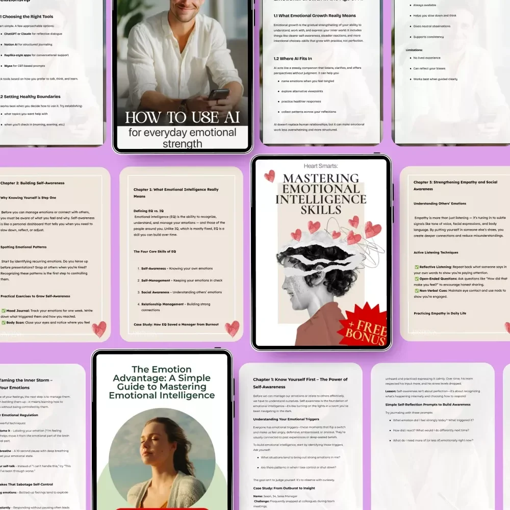 EQ Mastery Bundle: Unlock Emotional Intelligence with 4 Digital Guides & Checklists