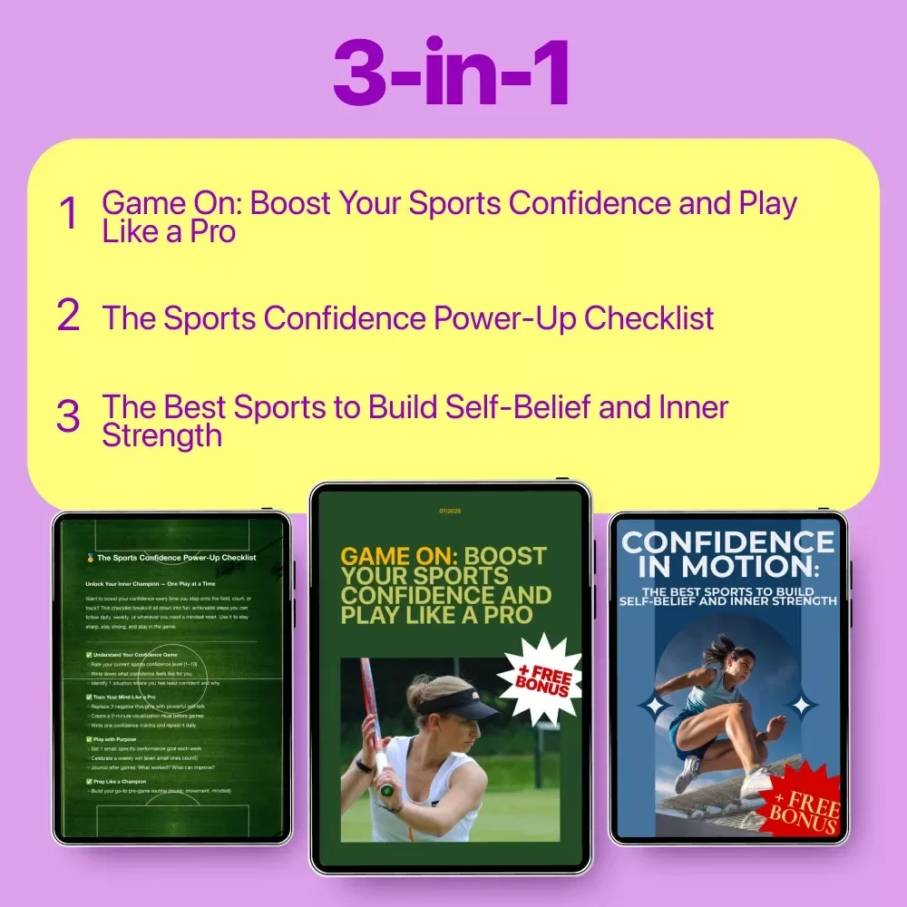 Mindful Clarity at Peak Form: 3-in-1 Sports Confidence Bundle for Success