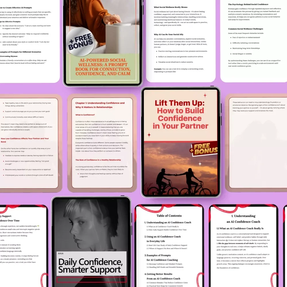 Lasting Confidence Toolkit: Build Self-Confidence & Own the Room Like a Pro - eBook, Guides & Checklists