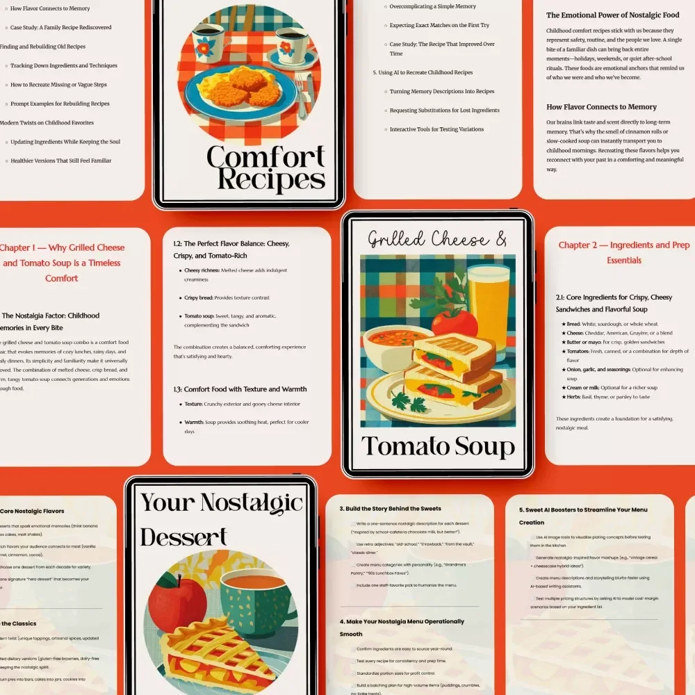 Nostalgia Meal Toolkit for Soothing Nights - 3-in-1 Bundle to Recreate Childhood Comfort Recipes