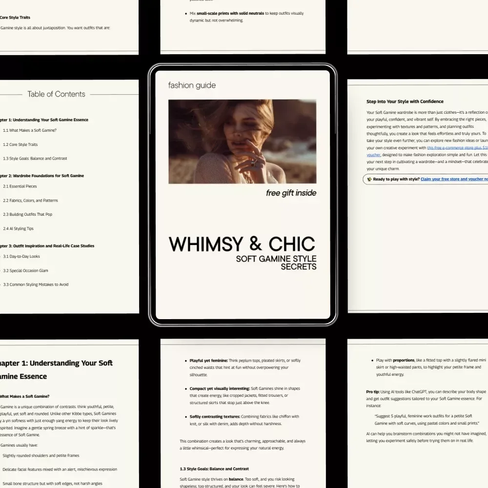 Whimsy & Chic: Soft Gamine Style Secrets Guide - Unlock Your Soft Gamine Kibbe Outfit Ideas