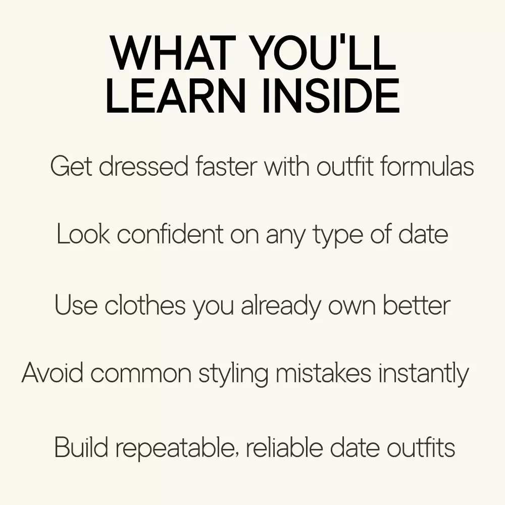 Date Night Style Without the Dress – Digital Style Guide for Effortless Date Night Outfits, Modern Outfit Formulas, Closet Essentials, eBook Download