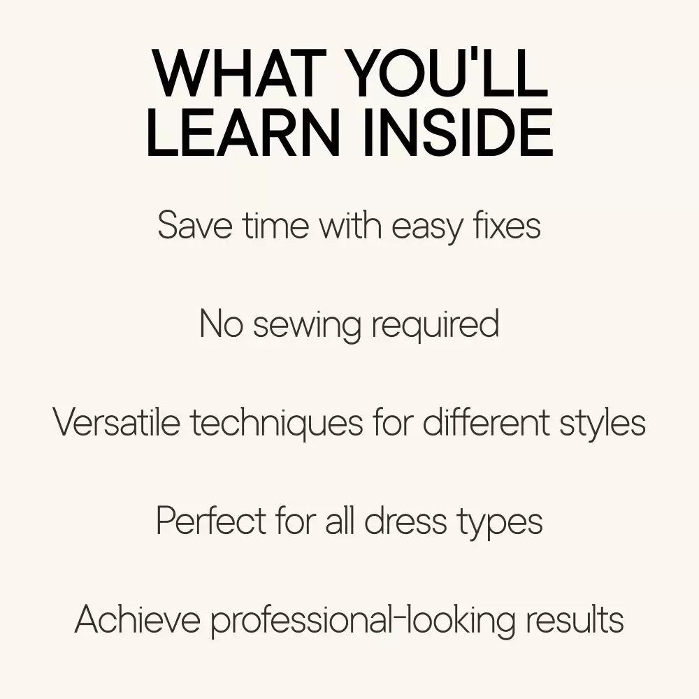 Shorten Any Dress Without Sewing - eBook Guide for Quick & Easy Dress Alterations