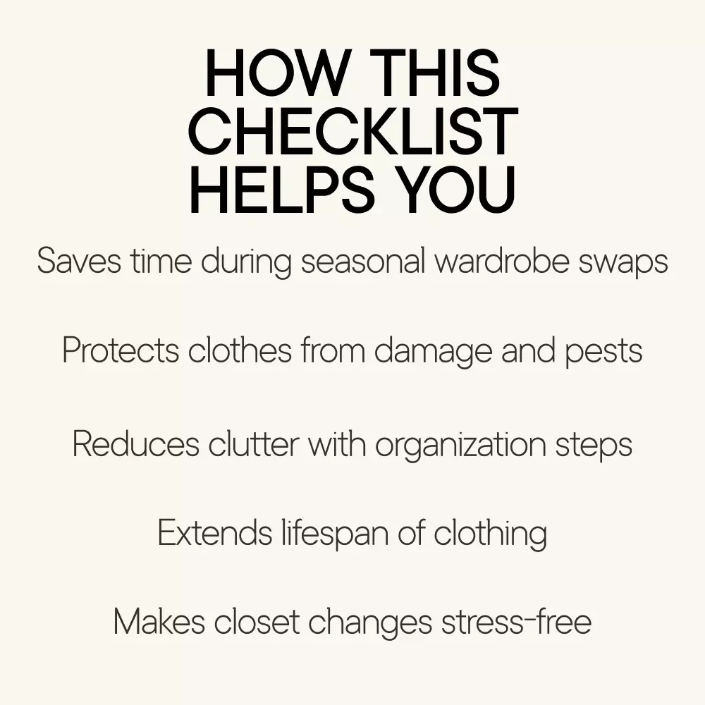 Season Swap Checklist: Easy Clothes Storage | Seasonal Wardrobe Organization Guide, Closet Declutter Planner, Digital Download