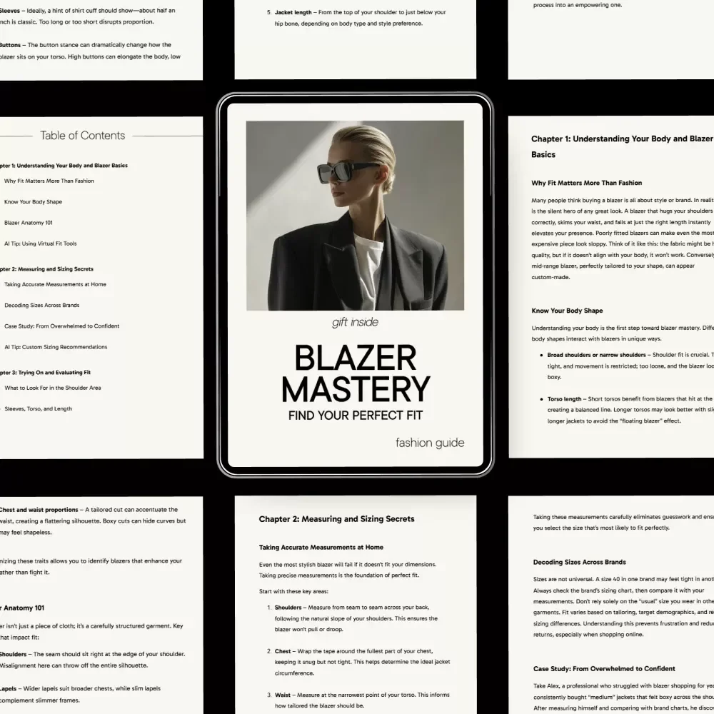 Blazer Mastery: Find Your Perfect Fit | How to Buy a Blazer That Fits Perfectly | Digital Style Guide & Fit Checklist
