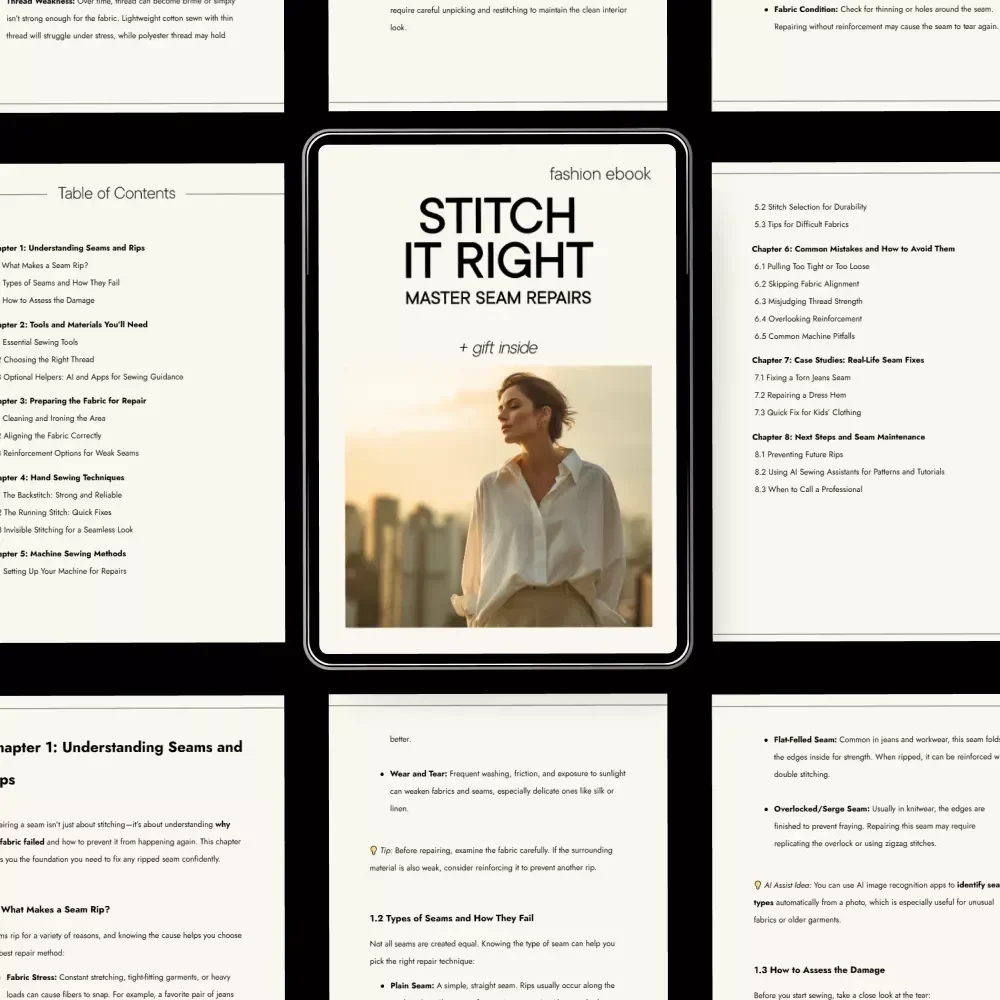 Stitch It Right: Master Seam Repairs – The Ultimate eBook Guide to Fixing Ripped Seams