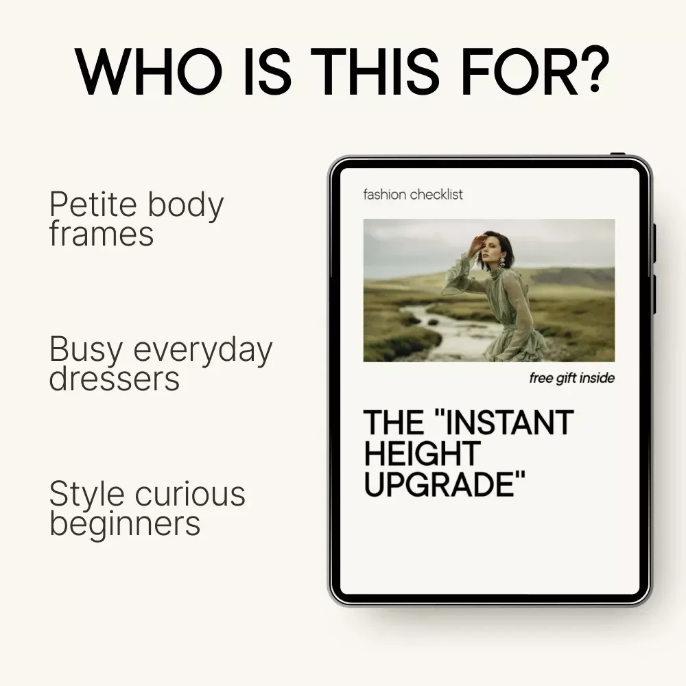 The “Instant Height Upgrade” Checklist | How to Look Taller With Clothing | Digital Style Checklist Download