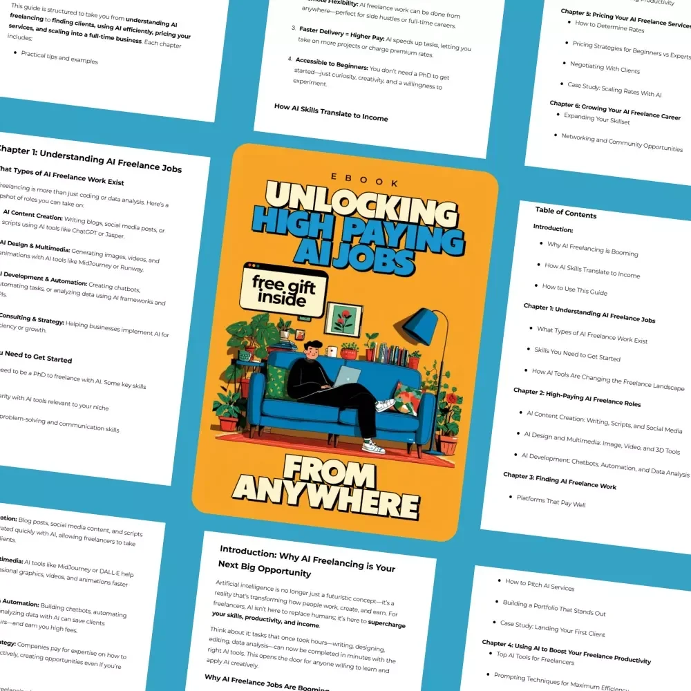 Unlocking High-Paying AI Jobs From Anywhere – AI Freelancing Guide, Remote Income Blueprint, Digital Download eBook for Online Work