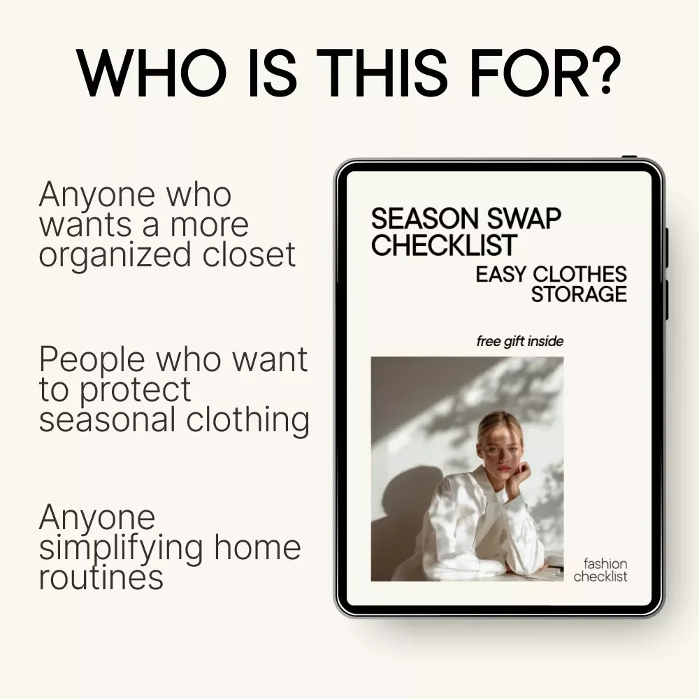 Season Swap Checklist: Easy Clothes Storage | Seasonal Wardrobe Organization Guide, Closet Declutter Planner, Digital Download