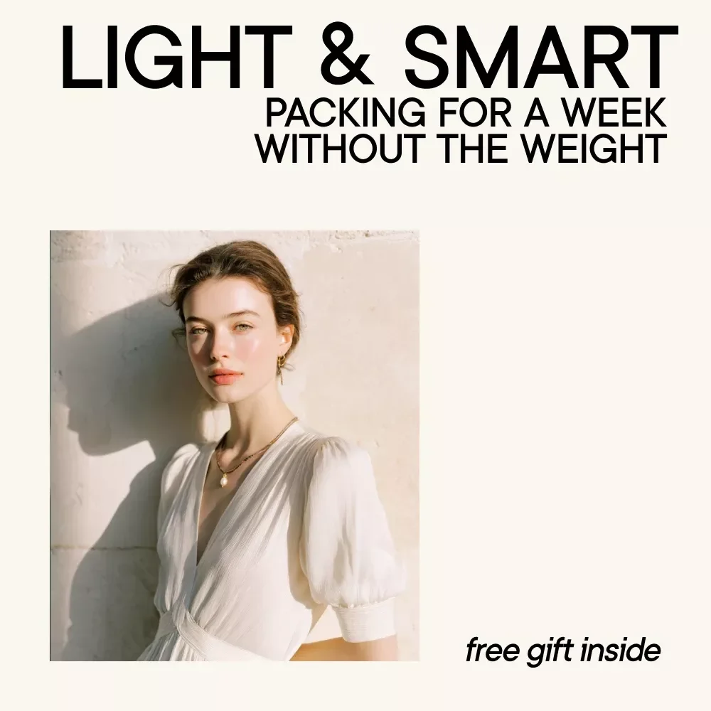Light & Smart: Packing for a Week Without the Weight – Minimalist Travel Packing Guide, Smart Packing Checklist, Carry-On Only eBook, AI Travel Planning Digital Download