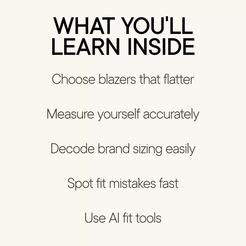 Blazer Mastery: Find Your Perfect Fit | How to Buy a Blazer That Fits Perfectly | Digital Style Guide & Fit Checklist