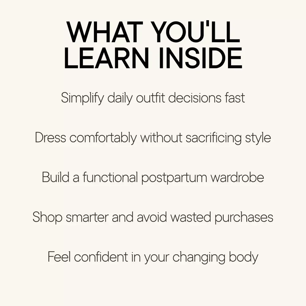 Your New Chapter Your New Closet | Postpartum Wardrobe Essentials eBook for New Moms, Simple Style Reset Guide