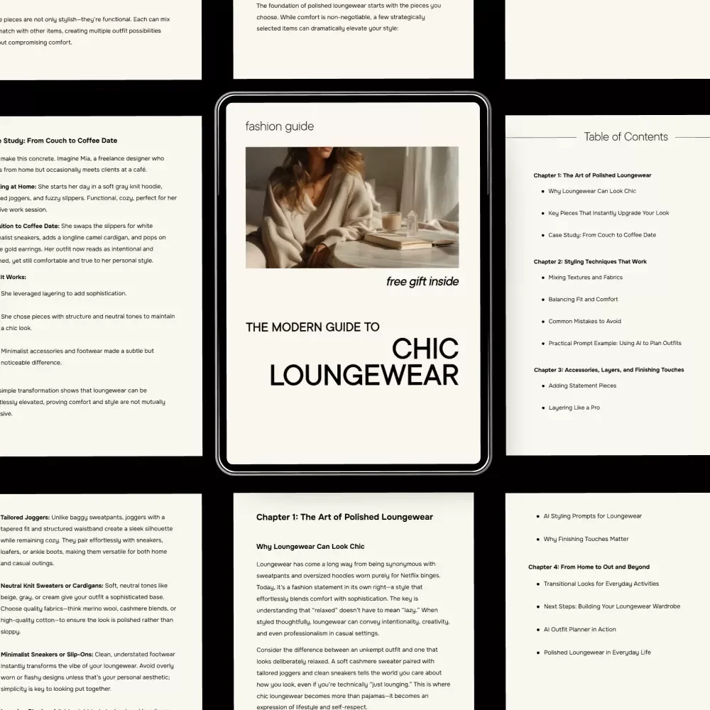 The Modern Guide to Chic Loungewear – Stylish At-Home Fashion eBook, Polished Loungewear Styling Guide, Cozy Yet Chic Outfit Planner Digital Download
