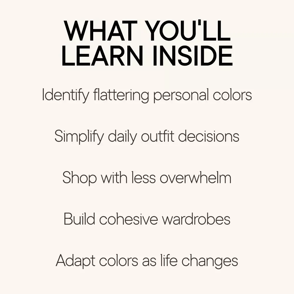 Finding Your Colors Changes Everything You Wear | Seasonal Color Palette for Your Wardrobe eBook | Personal Style Guide & Everyday Outfit Clarity