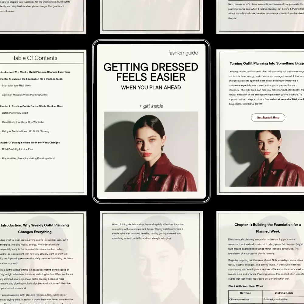 Getting Dressed Feels Easier When You Plan Ahead - Outfit Planning Guide for the Week Ahead