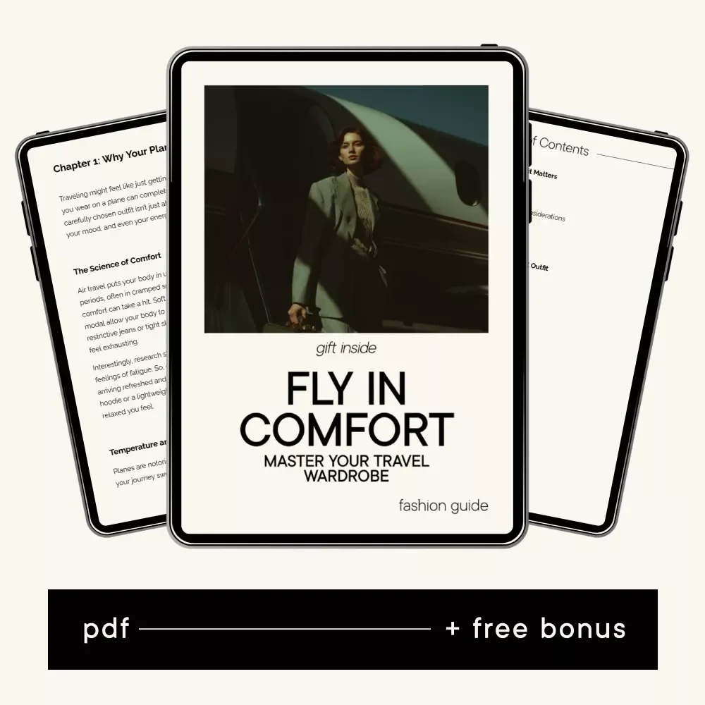 Fly in Comfort: Master Your Travel Wardrobe | Ultimate Airplane Outfit Guide, Travel Capsule Wardrobe eBook, Comfortable & Stylish Flight Clothing Checklist