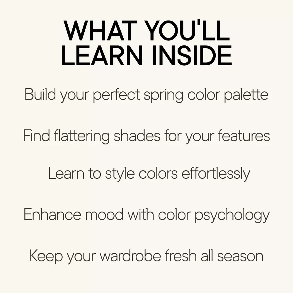Spring Shades That Make You Shine - Digital Download Guide for Color Confidence & Stylish Spring Wardrobe